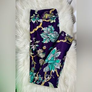 LuLaRoe Purple Floral Leggings